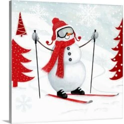 16 In. X 16 In. Snow Day I By Victoria Borges Canvas Wall Art