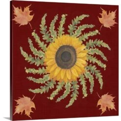 16 In. X 16 In. Autumn Floral I By Grace Popp Canvas Wall Art