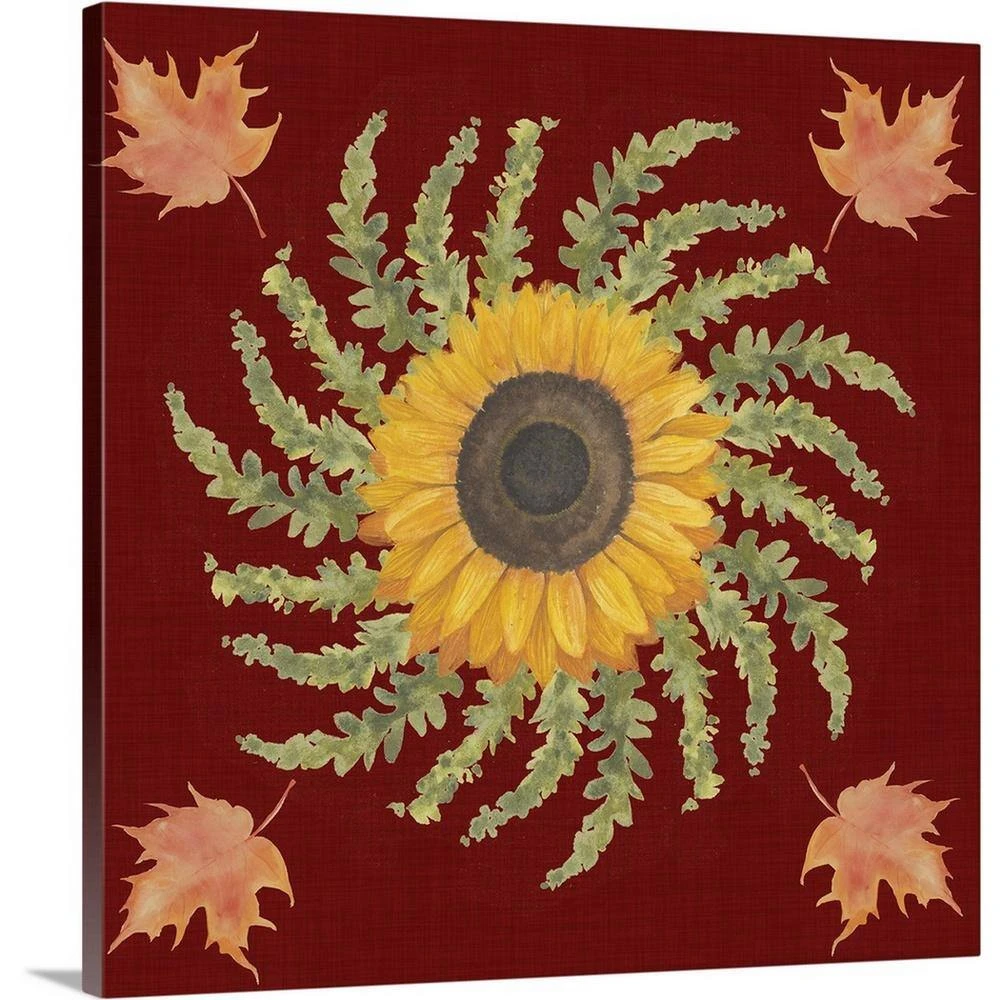 16 In. X 16 In. Autumn Floral I By Grace Popp Canvas Wall Art 1 16 In. X 16 In. Autumn Floral I By Grace Popp Canvas Wall Art