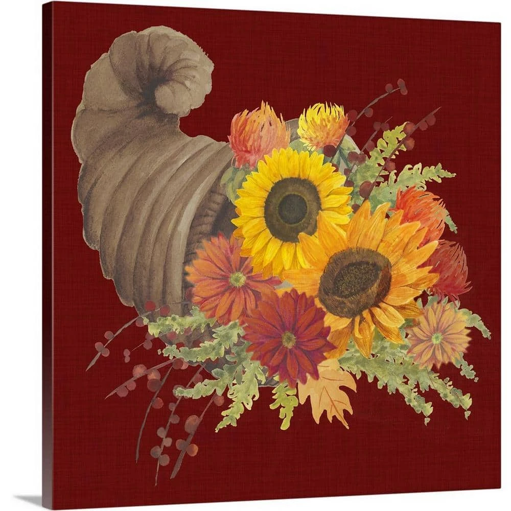 24 In. X 24 In. Autumn Floral III By Grace Popp Canvas Wall Art 1 24 In. X 24 In. Autumn Floral III By Grace Popp Canvas Wall Art