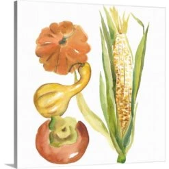 20 In. X 20 In. Harvest Medley V By Chariklia Zarris Canvas Wall Art