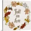 16 In. X 16 In. Contemporary Autumn Collection H By World Art Group Canvas Wall Art