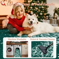 Christmas 5 Ft. X 7 Ft. Green Feather Christmas Tree Area Rug 11 Christmas 5 Ft. X 7 Ft. Green Feather Christmas Tree Area Rug -The Home Depot Shop green haiimeid christmas doormats x25iu0105h 257 1f 1000