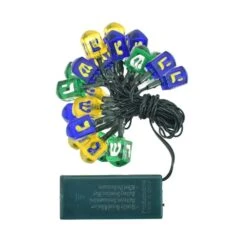 Brilliant Hanukkah Dreidel 20-Count Battery OP LED String Lights On/Off/Twinkle/Timer -The Home Depot Shop hanukkah lights 49710 myt 4f 1000