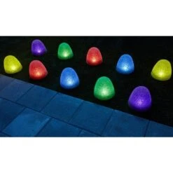 8 In. Tall 10-Count Sugar Coated LED Gumdrop Multi-Colored Christmas Pathway Lights A/C Powered 7 8 In. Tall 10-Count Sugar Coated LED Gumdrop Multi-Colored Christmas Pathway Lights A/C Powered -The Home Depot Shop holiscapes christmas string lights gumdrop pathway 10 ac 4f 1000
