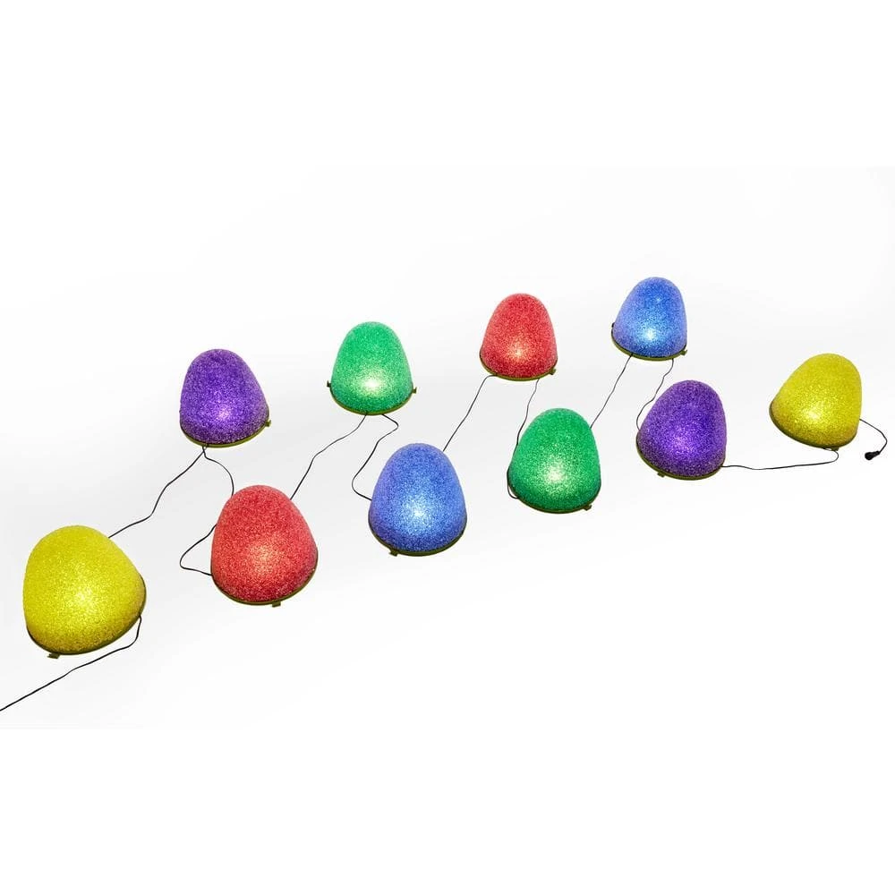 8 In. Tall 10-Count Sugar Coated LED Gumdrop Multi-Colored Christmas Pathway Lights A/C Powered 1 8 In. Tall 10-Count Sugar Coated LED Gumdrop Multi-Colored Christmas Pathway Lights A/C Powered