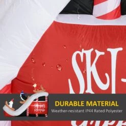 HOMCOM 8.5 Ft. Long Christmas Inflatable Polar Bear, Penguin And Reindeer -The Home Depot Shop homcom christmas inflatables 844 719v80mx 44 1000