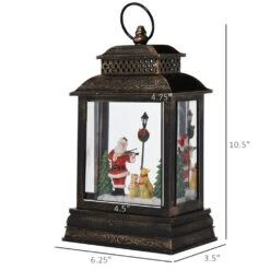 HOMCOM 10 .5 In. Snow Globe Lantern