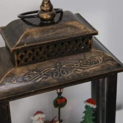 HOMCOM 10 .5 In. Snow Globe Lantern -The Home Depot Shop homcom christmas wall decorations 830 269v01 77 1000