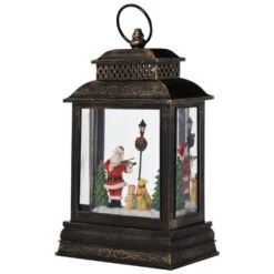 HOMCOM 10 .5 In. Snow Globe Lantern -The Home Depot Shop homcom christmas wall decorations 830 269v01 c3 1000