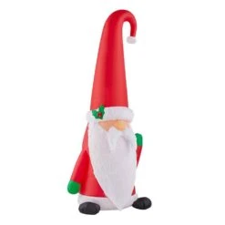 Home Accents Holiday 5 Ft. Inflatable Fuzzy Plush Gnome With Curved Hat -The Home Depot Shop home accents holiday christmas inflatables 117111 40 1000