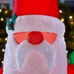 Home Accents Holiday 5 Ft. Inflatable Fuzzy Plush Gnome With Curved Hat -The Home Depot Shop home accents holiday christmas inflatables 117111 a0 1000