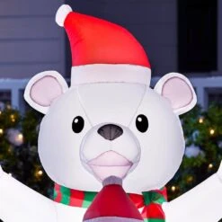 Home Accents Holiday 4 Ft. Inflatable Bear With Penguin Scene 8 Home Accents Holiday 4 Ft. Inflatable Bear With Penguin Scene -The Home Depot Shop home accents holiday christmas inflatables 117594 a0 1000