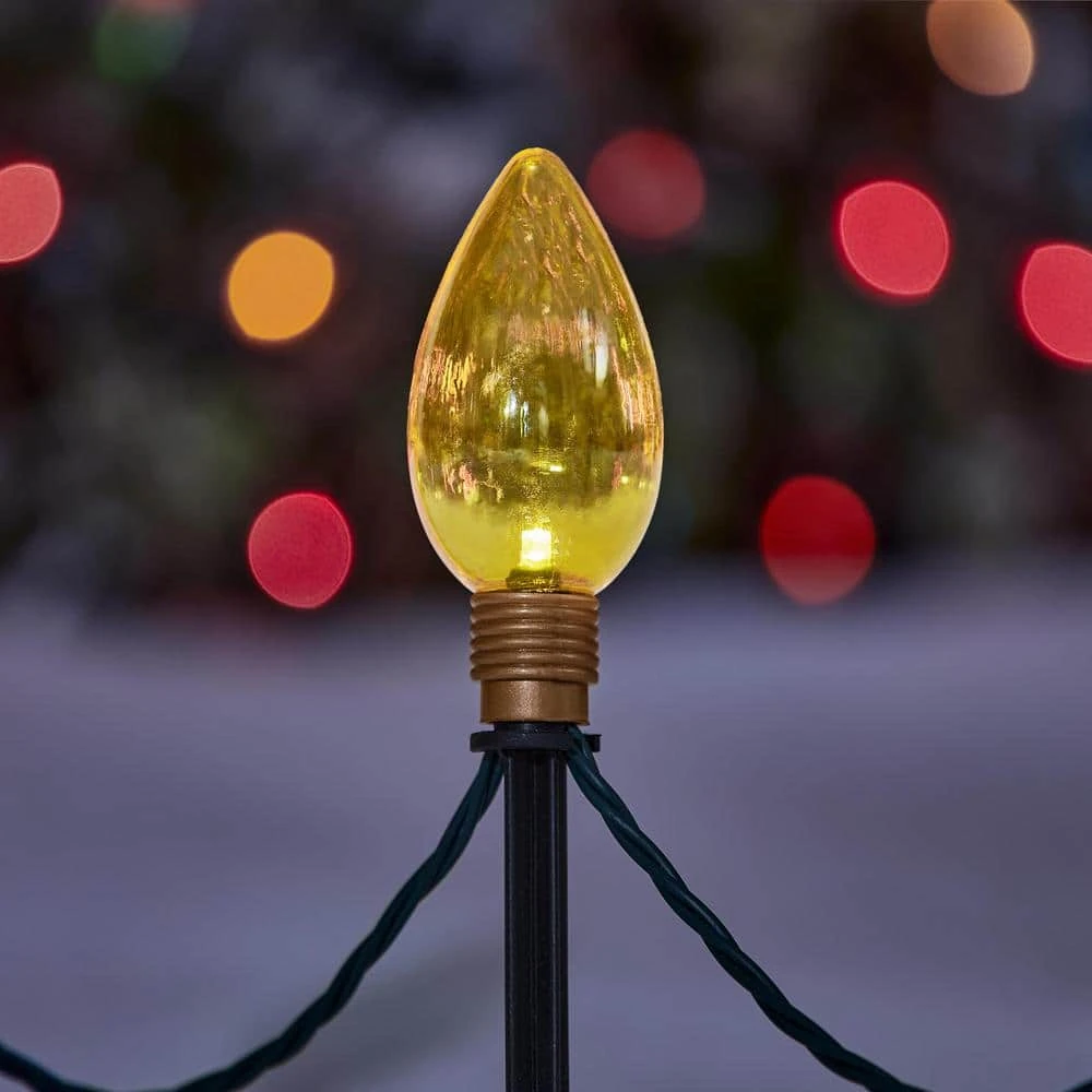 Home Accents Holiday 12 In. Multi-Colored Giant C9 LED Pathway Lights (10-Pack) 4 Home Accents Holiday 12 In. Multi-Colored Giant C9 LED Pathway Lights (10-Pack) - Image 4