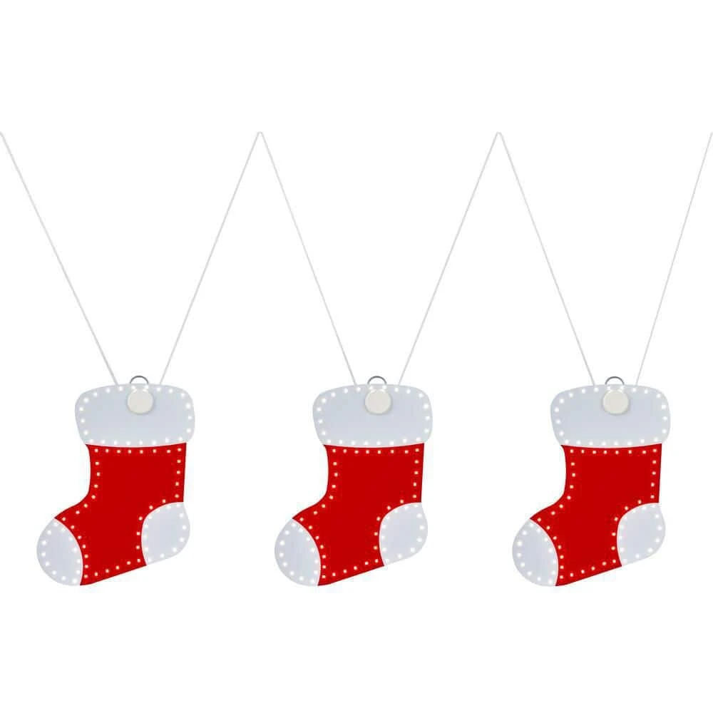 Home Accents Holiday 10 In. Christmas Hi-Vibrant Twinkling Red And White Color LED Stockings (3-Pack) 1 Home Accents Holiday 10 In. Christmas Hi-Vibrant Twinkling Red And White Color LED Stockings (3-Pack)