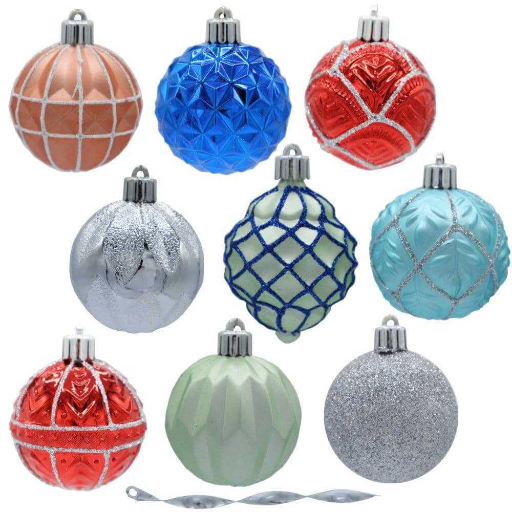 Home Accents Holiday Snowtop Dazzle 60 Mm Assorted Ornament Set (101-Count) 1 Home Accents Holiday Snowtop Dazzle 60 Mm Assorted Ornament Set (101-Count)