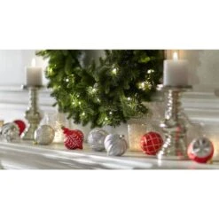 Home Accents Holiday 80 Mm Red Christmas Ornament Assortment (75-Pack) -The Home Depot Shop home accents holiday christmas ornament sets he 1491 fa 1000