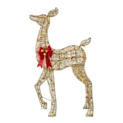 Home Accents Holiday 4 Ft. Polar Wishes LED Golden Doe Holiday Yard Decoration Y41 -The Home Depot Shop home accents holiday christmas yard decorations 24rt1302418 40 1000