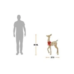 Home Accents Holiday 4 Ft. Polar Wishes LED Golden Doe Holiday Yard Decoration Y41 -The Home Depot Shop home accents holiday christmas yard decorations 24rt1302418 a0 1000