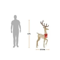 Home Accents Holiday 5 Ft. Polar Wishes LED Golden Standing Buck Holiday Yard Decoration Y42 -The Home Depot Shop home accents holiday christmas yard decorations 24rt17824181 a0 1000