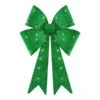 Home Accents Holiday 24 In. Yuletide Lane LED Green Tinsel Bow Holiday Yard Decoration