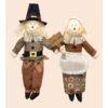 24 In. Sitting Boy And Girl Pilgrim Holding A Welcome Sign