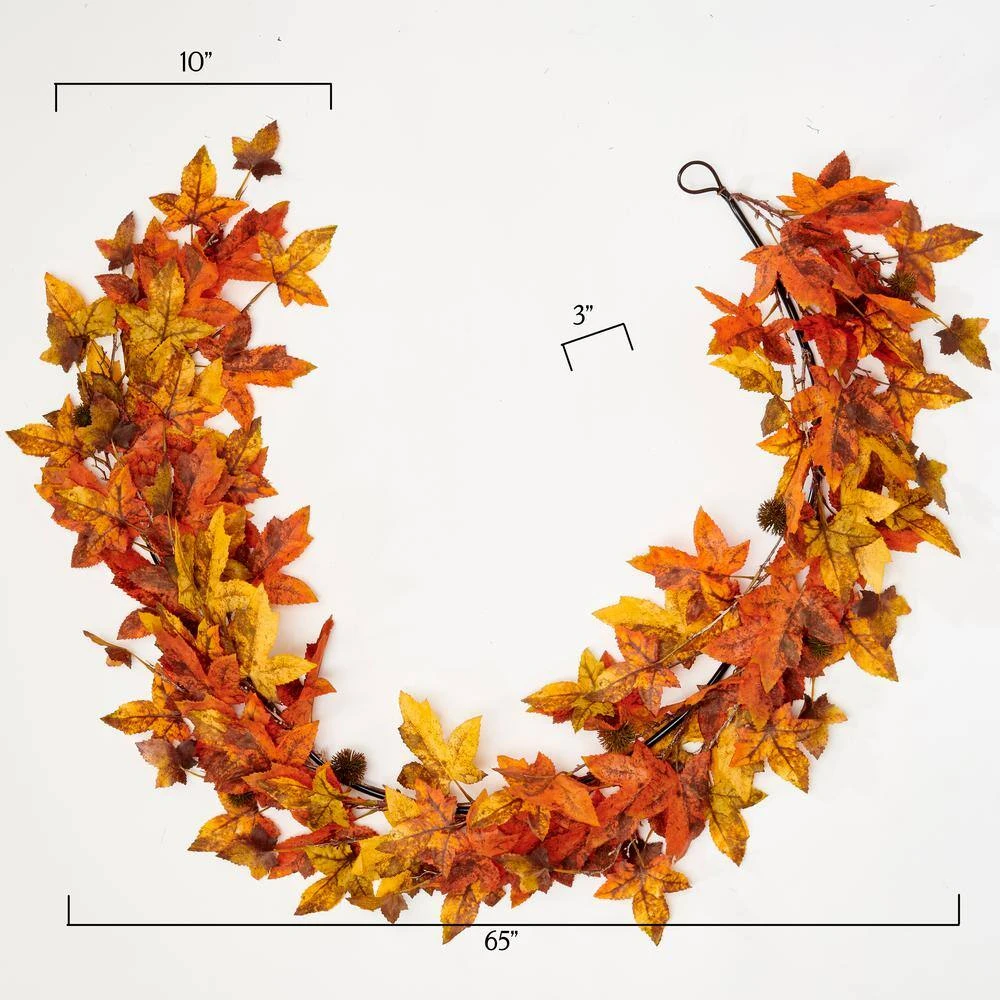65 In. Fall Maple Leaves Garland 2 65 In. Fall Maple Leaves Garland - Image 2