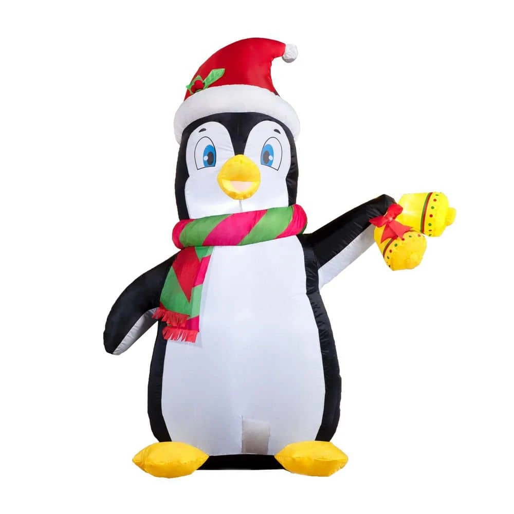 5 Ft. Christmas Inflatable Penguin Decoration, Blow Up Yard Decoration Holiday Life-Size With Built-in LEDs 1 5 Ft. Christmas Inflatable Penguin Decoration, Blow Up Yard Decoration Holiday Life-Size With Built-in LEDs