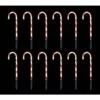 12 Piece Christmas Candy Cane Christmas Pathway Lights, 12 In. Christmas Stakes Lights