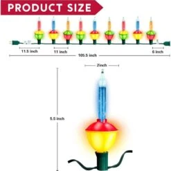 Christmas Bubble String Light, 9 Bubbles Lights, Old Fashion Vintage String Lights (Multicolor) -The Home Depot Shop joyfy christmas string lights 31438 b fa 1000