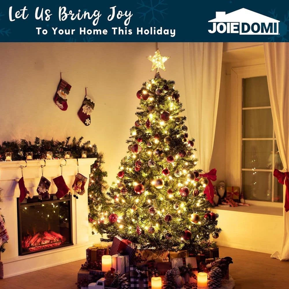 9 In Gold Glitter Star Tree Topper Metal Hallow Tree Star Lighted For Christmas Tree Decorations 6 9 In Gold Glitter Star Tree Topper Metal Hallow Tree Star Lighted For Christmas Tree Decorations - Image 6