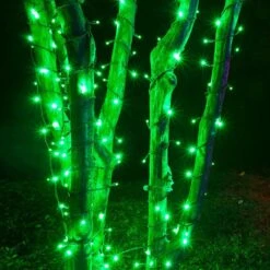 17 Ft. 50-Light Green 5 Mm LED Mini Light Set -The Home Depot Shop kringle traditions christmas string lights 75964 31 1000