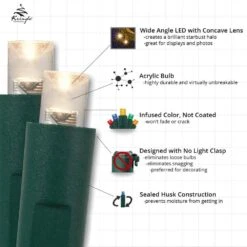 17 Ft. 50-Light Green 5 Mm LED Mini Light Set -The Home Depot Shop kringle traditions christmas string lights 75964 4f 1000