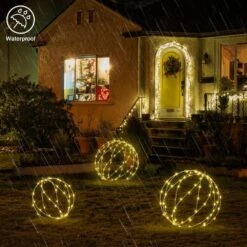12 IN+16IN+20IN 248LED Light Ball Pathway Lights White Sphere Light Fold Flat Metal Frame Indoor Outdoor Waterproof 9 12 IN+16IN+20IN 248LED Light Ball Pathway Lights White Sphere Light Fold Flat Metal Frame Indoor Outdoor Waterproof -The Home Depot Shop lightshare christmas pathway lights jytjq w 1f 1000