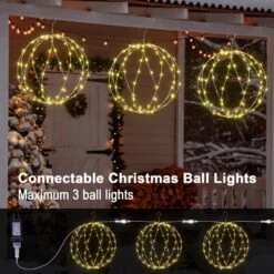 12 IN+16IN+20IN 248LED Light Ball Pathway Lights White Sphere Light Fold Flat Metal Frame Indoor Outdoor Waterproof 10 12 IN+16IN+20IN 248LED Light Ball Pathway Lights White Sphere Light Fold Flat Metal Frame Indoor Outdoor Waterproof -The Home Depot Shop lightshare christmas pathway lights jytjq w 44 1000
