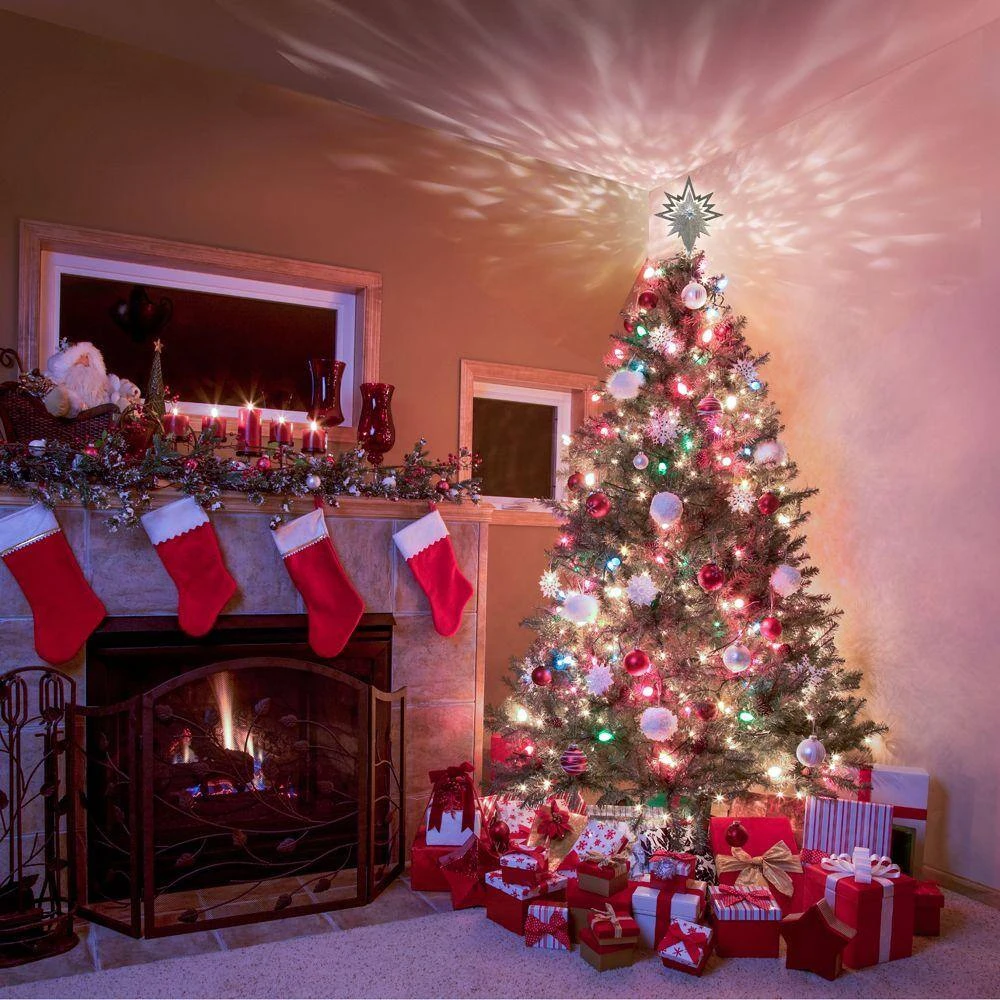 18.50 In. Lighted Projection Tree Topper- Kaleidoscope Set 6 18.50 In. Lighted Projection Tree Topper- Kaleidoscope Set - Image 6