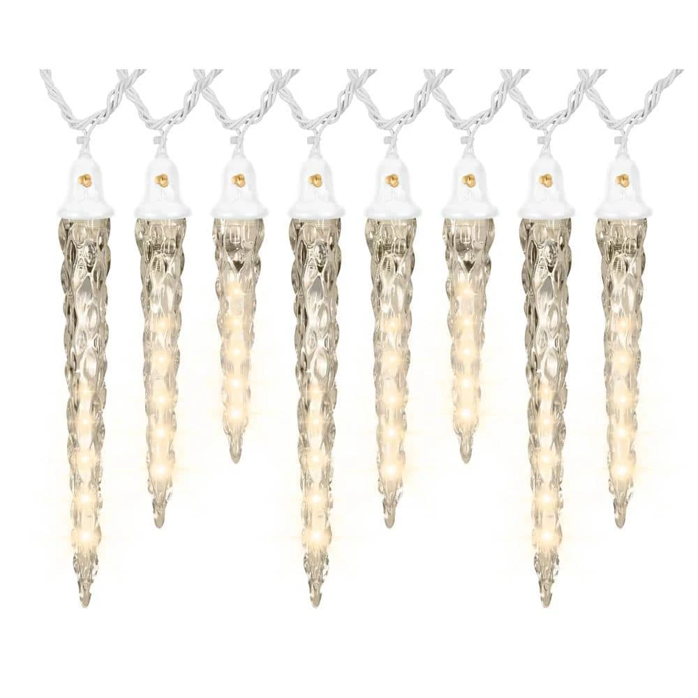 8 Light White Shooting Star Icicle Classic Light String Set 1 8 Light White Shooting Star Icicle Classic Light String Set