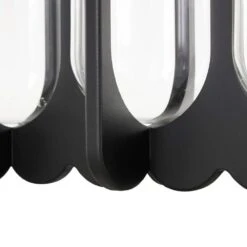 Black Wood Hurricane 5 Slot Candle Holder -The Home Depot Shop litton lane christmas candles 047008 c3 1000