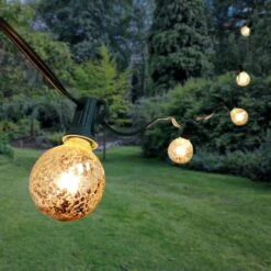 25 Ft. 25-Light Gold Mercury Globe String Lights -The Home Depot Shop lumabase christmas novelty lights 36301 1f 1000
