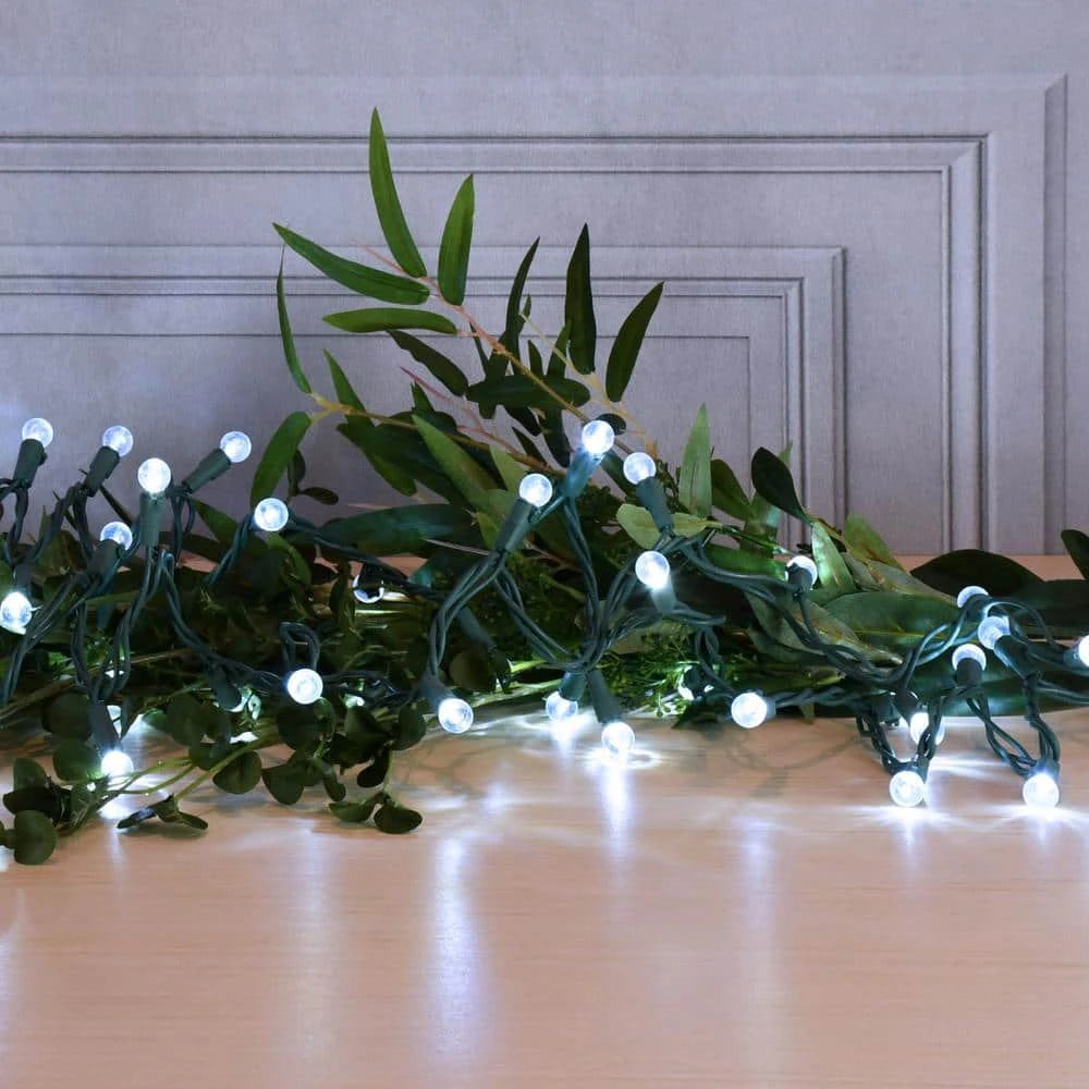70-Light LED Cool White Plastic Globe Electric String Light 4 70-Light LED Cool White Plastic Globe Electric String Light - Image 4
