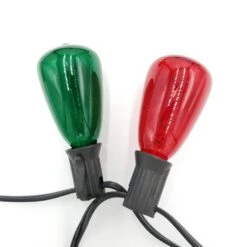 Electric String Lights With 10 Red And Green Edison Lights -The Home Depot Shop lumabase christmas string lights 36501 1f 1000