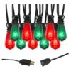 Electric String Lights With 10 Red And Green Edison Lights