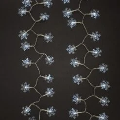 Battery Operated LED White String Lights - Snowflake (Set Of 2) -The Home Depot Shop lumabase christmas string lights 53302 1f 1000