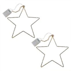 Star Motif 40 Mini Lights Warm White LED String Lights (2-Pack)