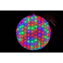 9.8 In. Dia LED Lighted Hanging Multi-Color Starlight Sphere Ball Christmas Decoration 7 9.8 In. Dia LED Lighted Hanging Multi-Color Starlight Sphere Ball Christmas Decoration -The Home Depot Shop luxenhome icicle lights whhd651 1f 1000