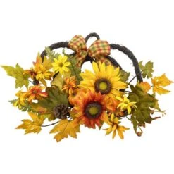 18.5 In. Pumkin Wall Decor Wreath -The Home Depot Shop merrily outdoor fall decorations laf2314x 4f 1000