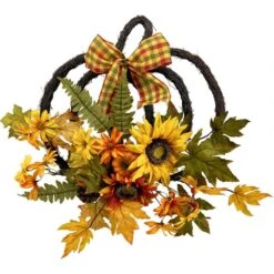 18.5 In. Pumkin Wall Decor Wreath