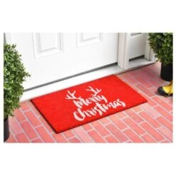 Christmas Antlers Doormat 24 X 36 -The Home Depot Shop multi calloway mills christmas doormats 101742436 4f 1000
