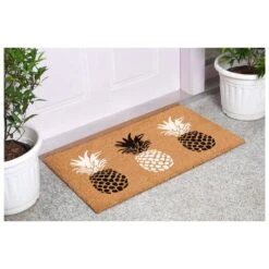 Pineapple Trio 17 In. X 29 In. Multi Indoor/Outdoor Doormat -The Home Depot Shop multi calloway mills fall doormats 113981729 31 1000