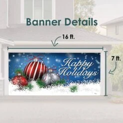7 Ft. X 16 Ft. Red And White Christmas Ornaments On Red Christmas Garage Door Decor Mural For Double Car Garage 8 7 Ft. X 16 Ft. Red And White Christmas Ornaments On Red Christmas Garage Door Decor Mural For Double Car Garage -The Home Depot Shop my door decor christmas garage door decorations 285905xmas 011 4f 1000